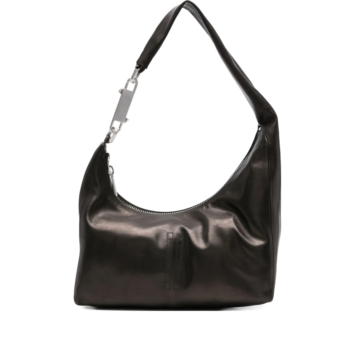 leather zip shoulder bag