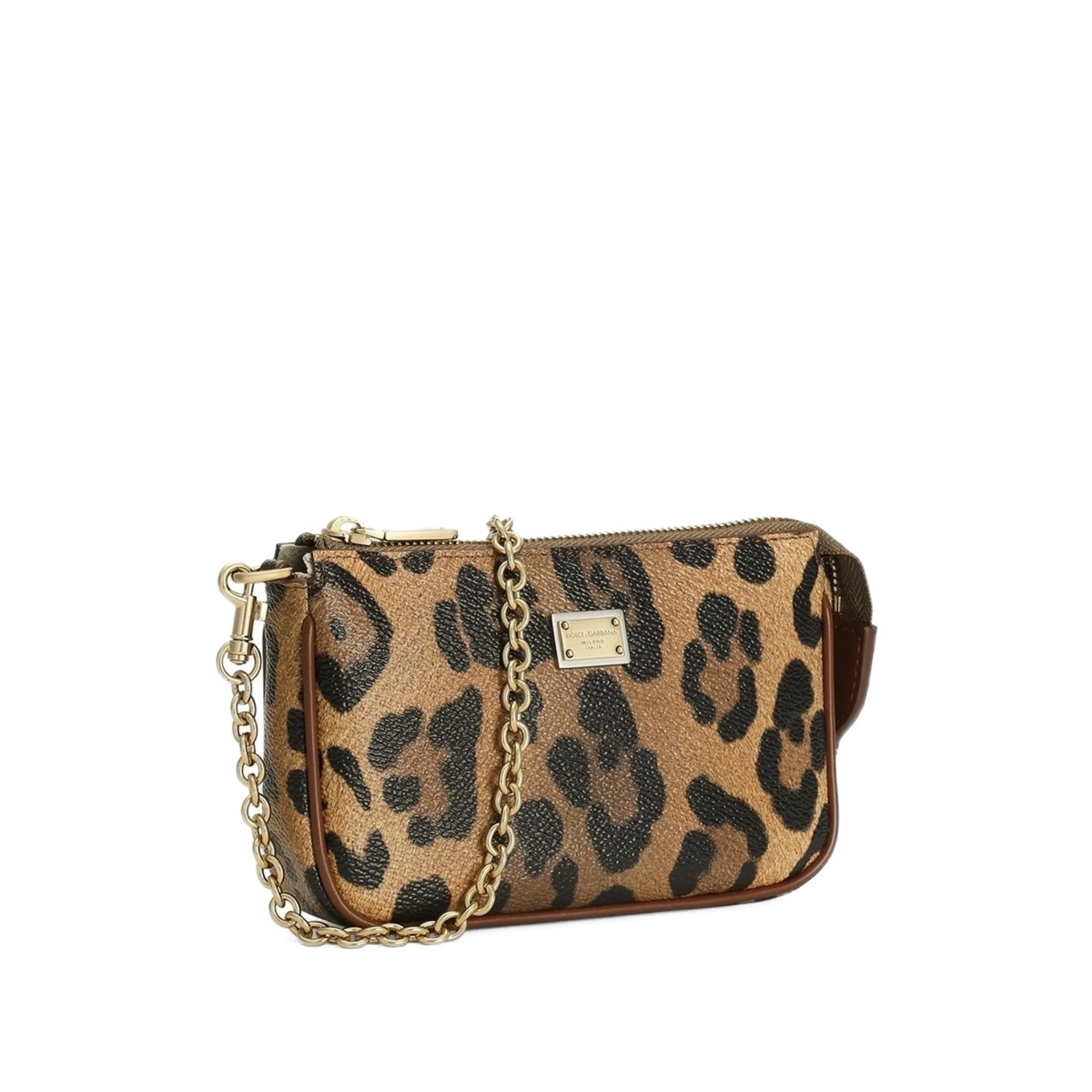 leopard-print chain mini bag - Img 3