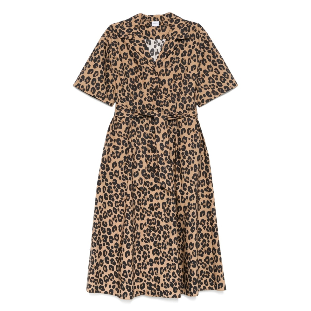 leopard-print midi dress