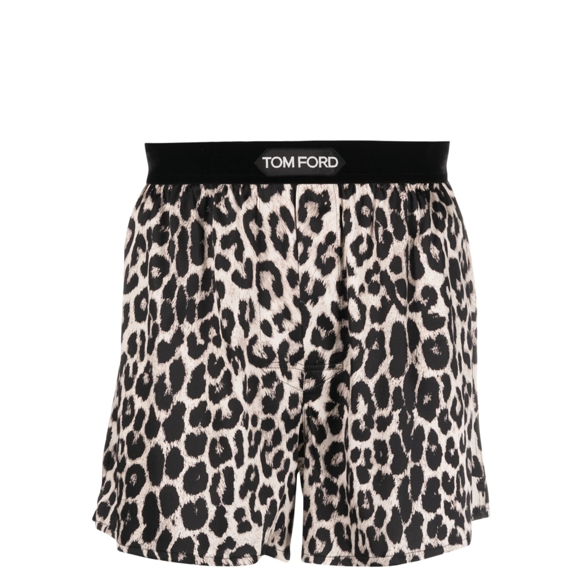 leopard-print silk boxer