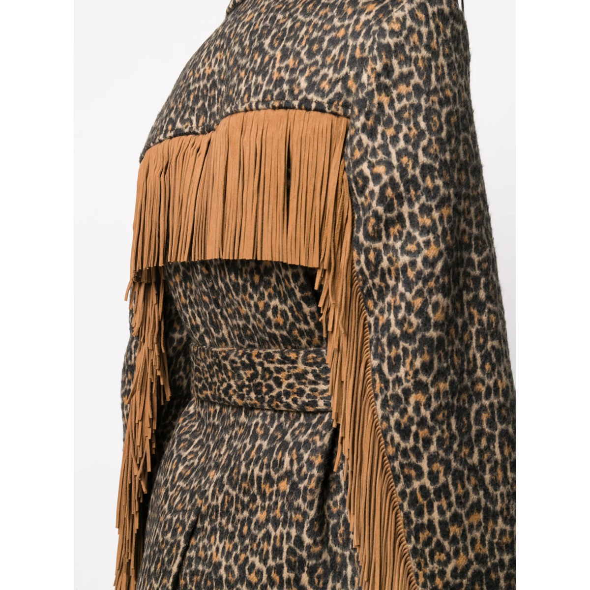 leopard print tasselled jacket - Img 5