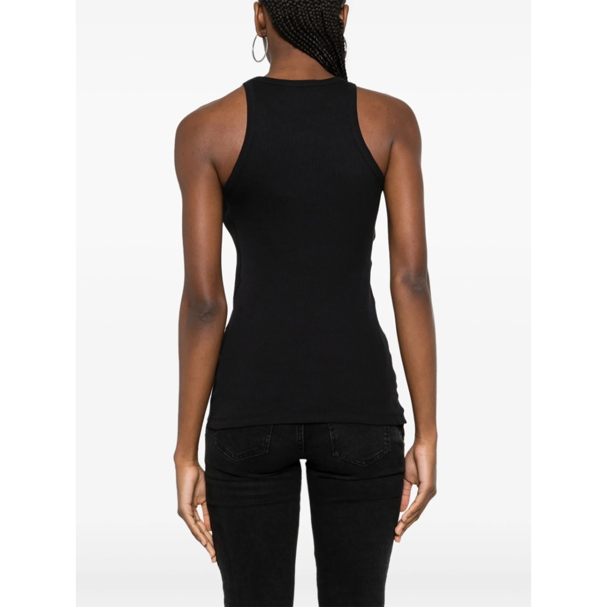 logo-appliqué ribbed tank top - Img 4