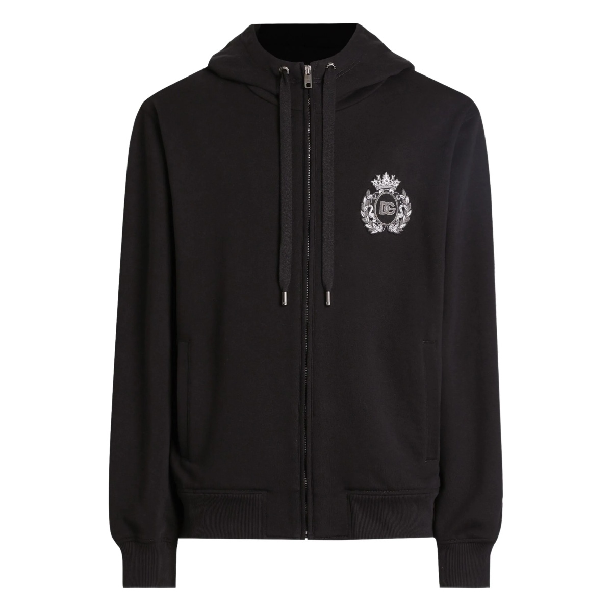 logo-applqiué zip-up hoodie