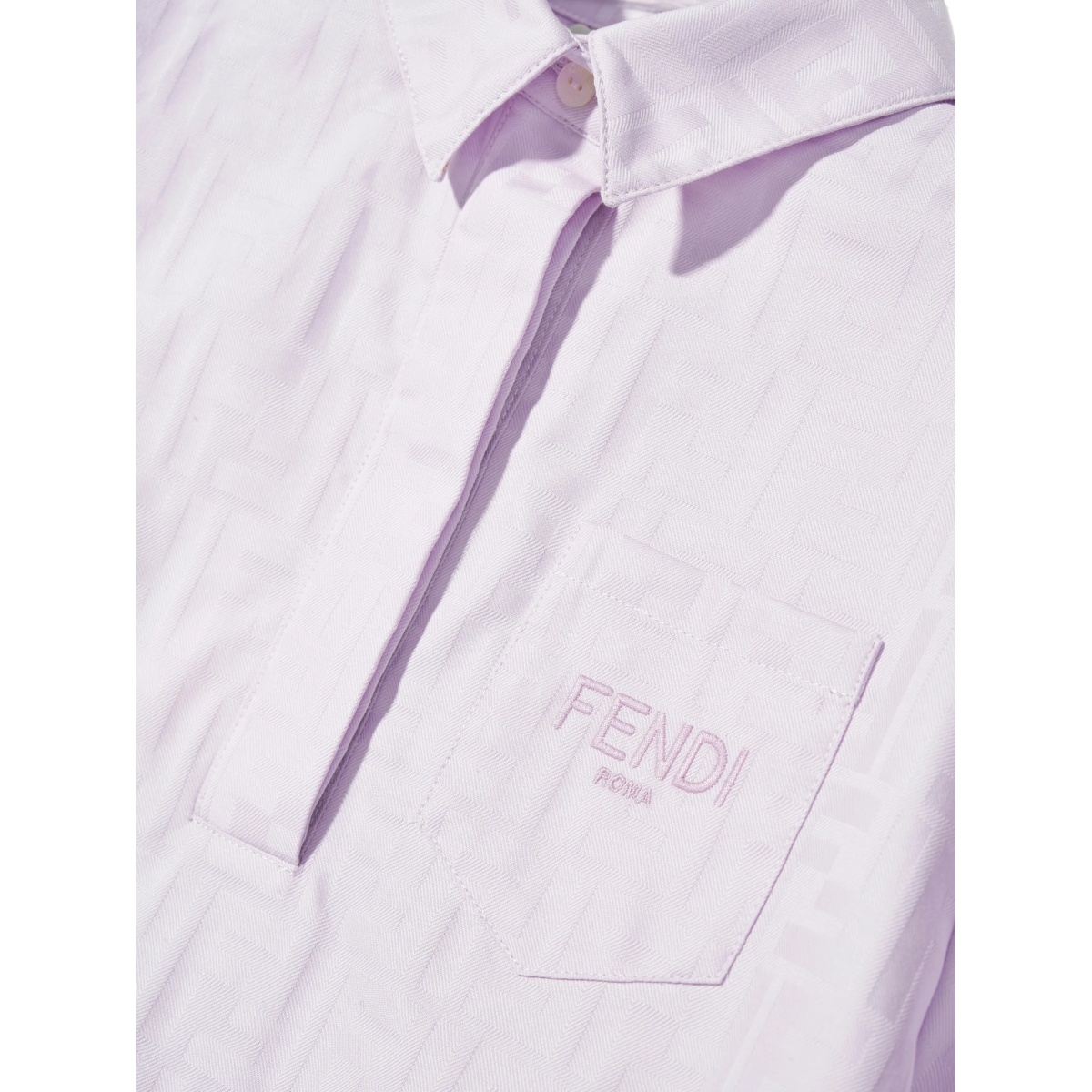 logo-detail ruffled pocket dress - Img 3