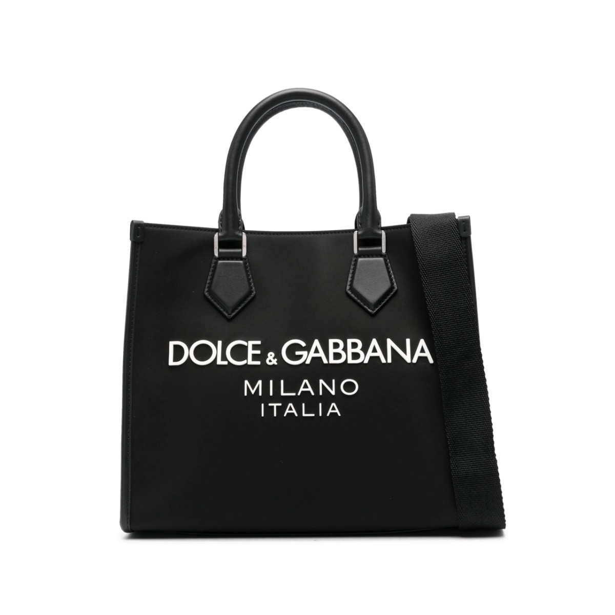 logo-embossed canvas tote bag