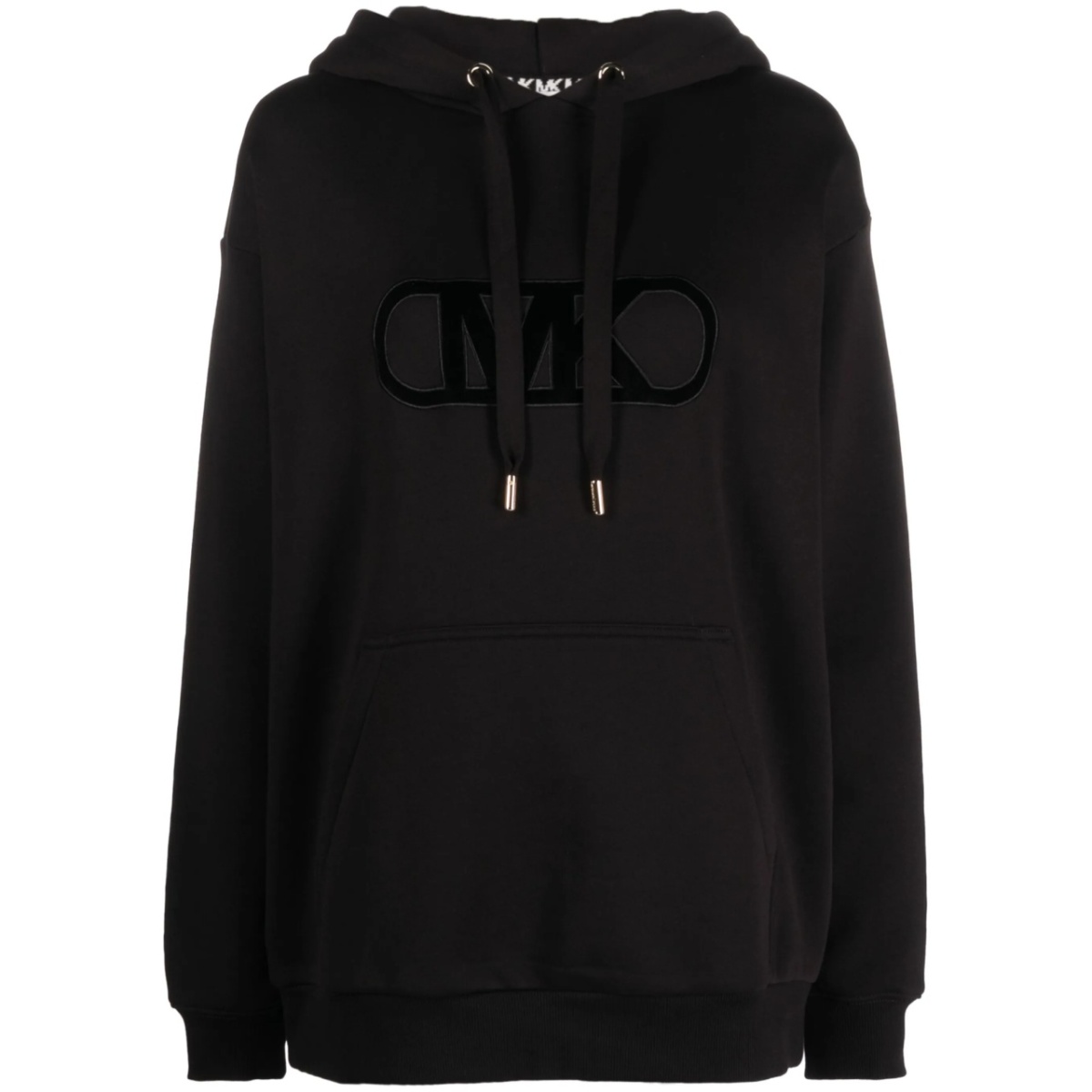 logo-embossed drawstring hoodie