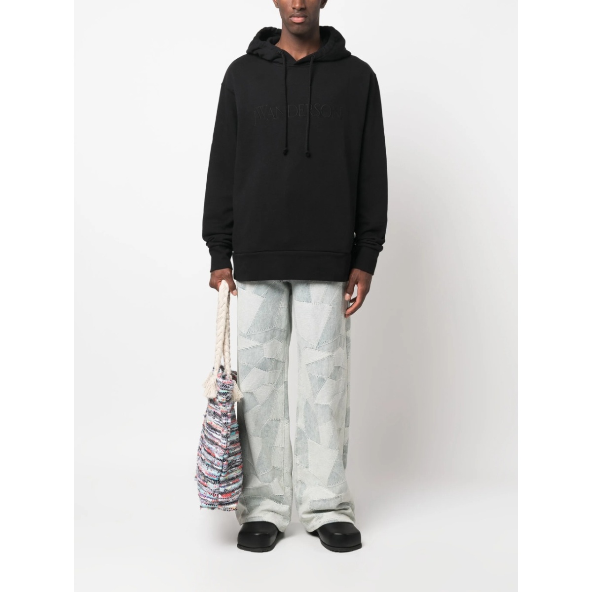logo-embroidered cotton hoodie - Img 2