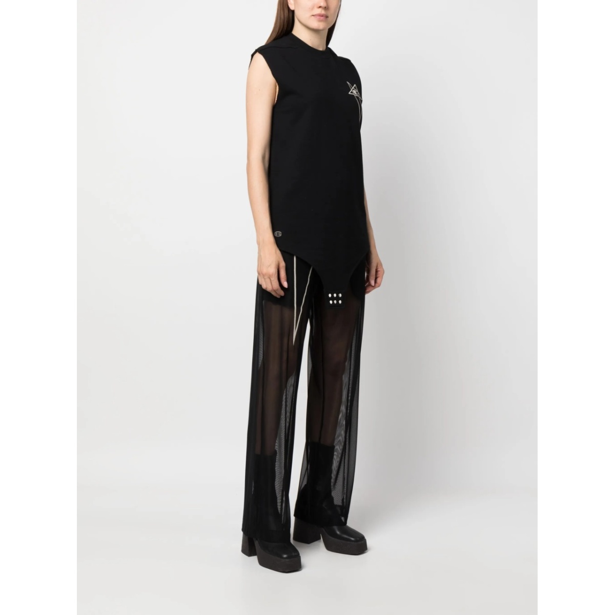 logo-embroidered cotton tank top - Img 3