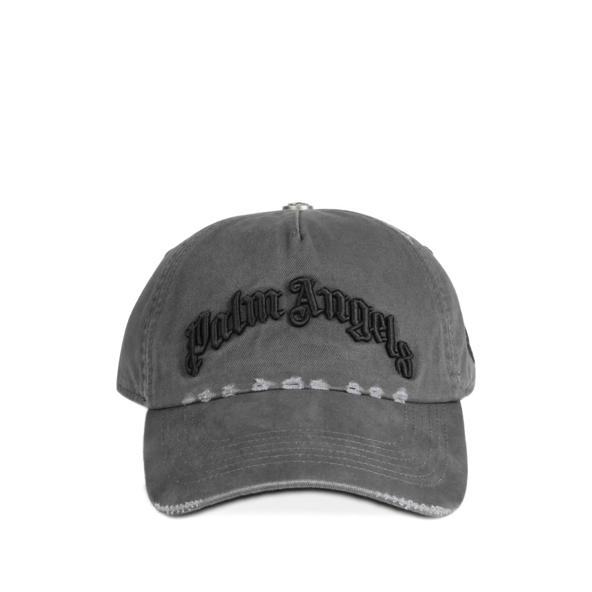 logo-embroidered distressed baseball cap
