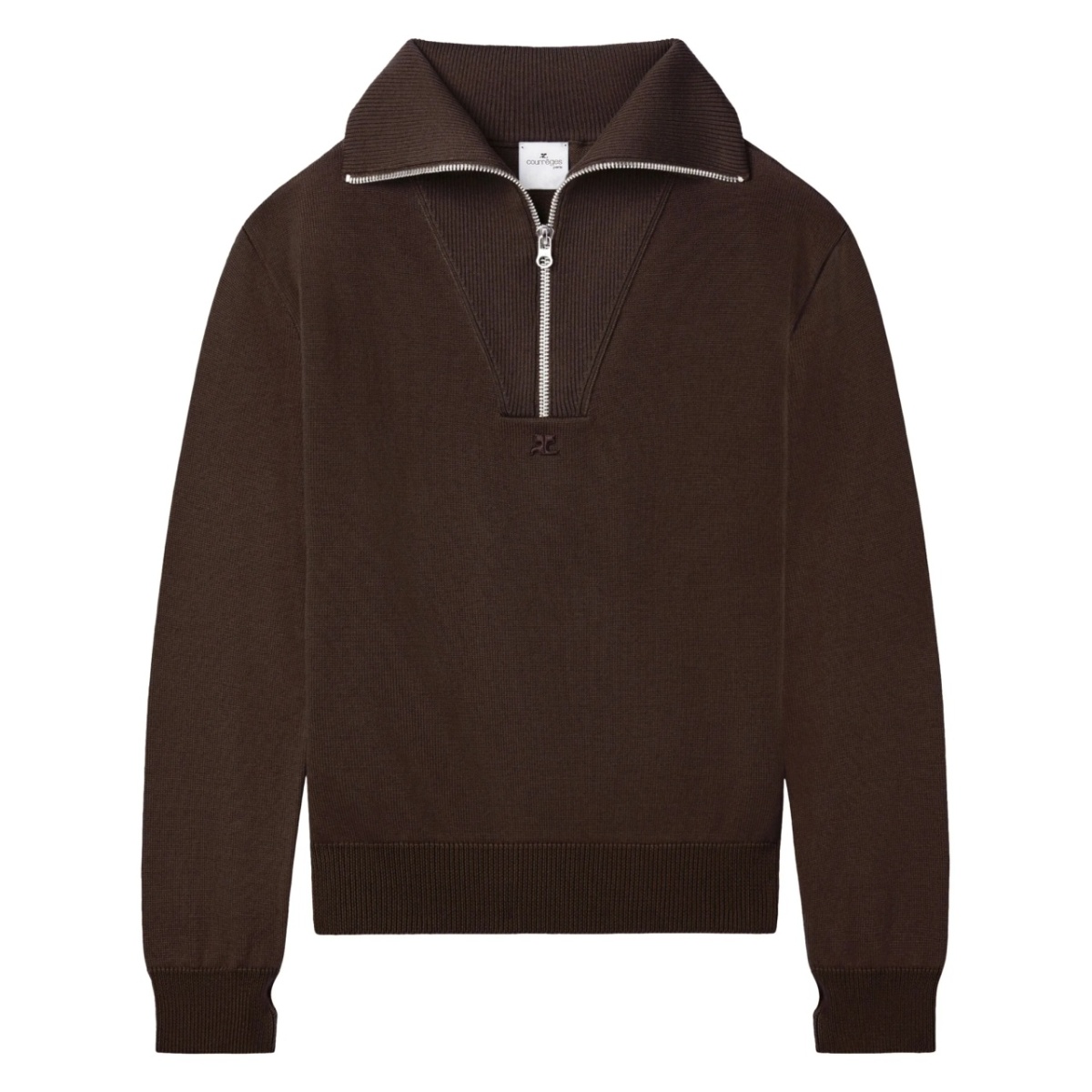 logo-embroidered wool sweater