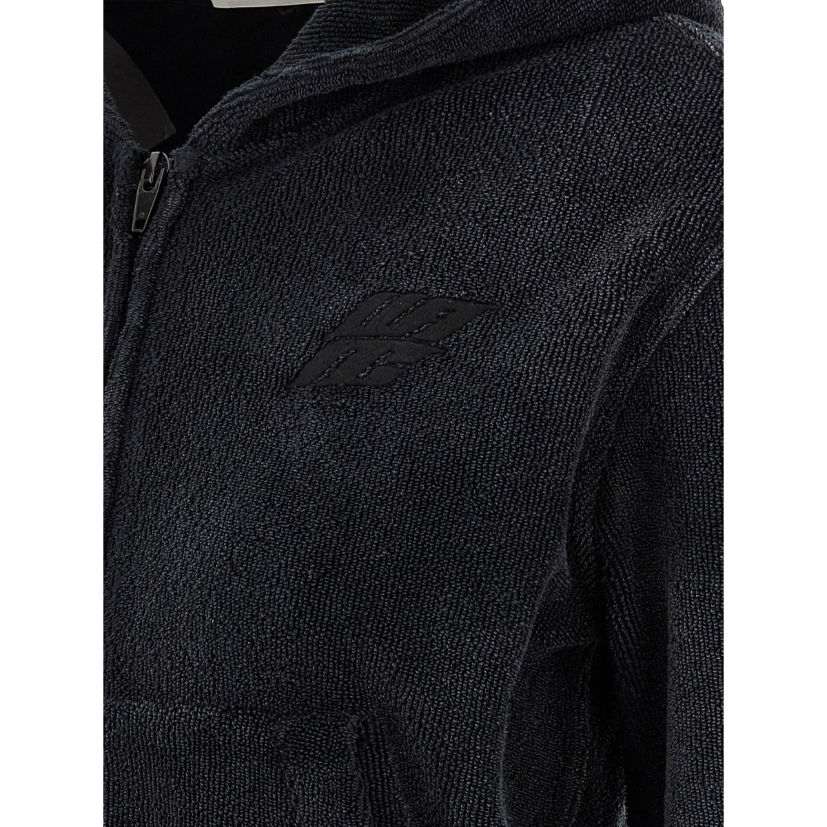logo-embroidered zip-front hoodie - Img 3