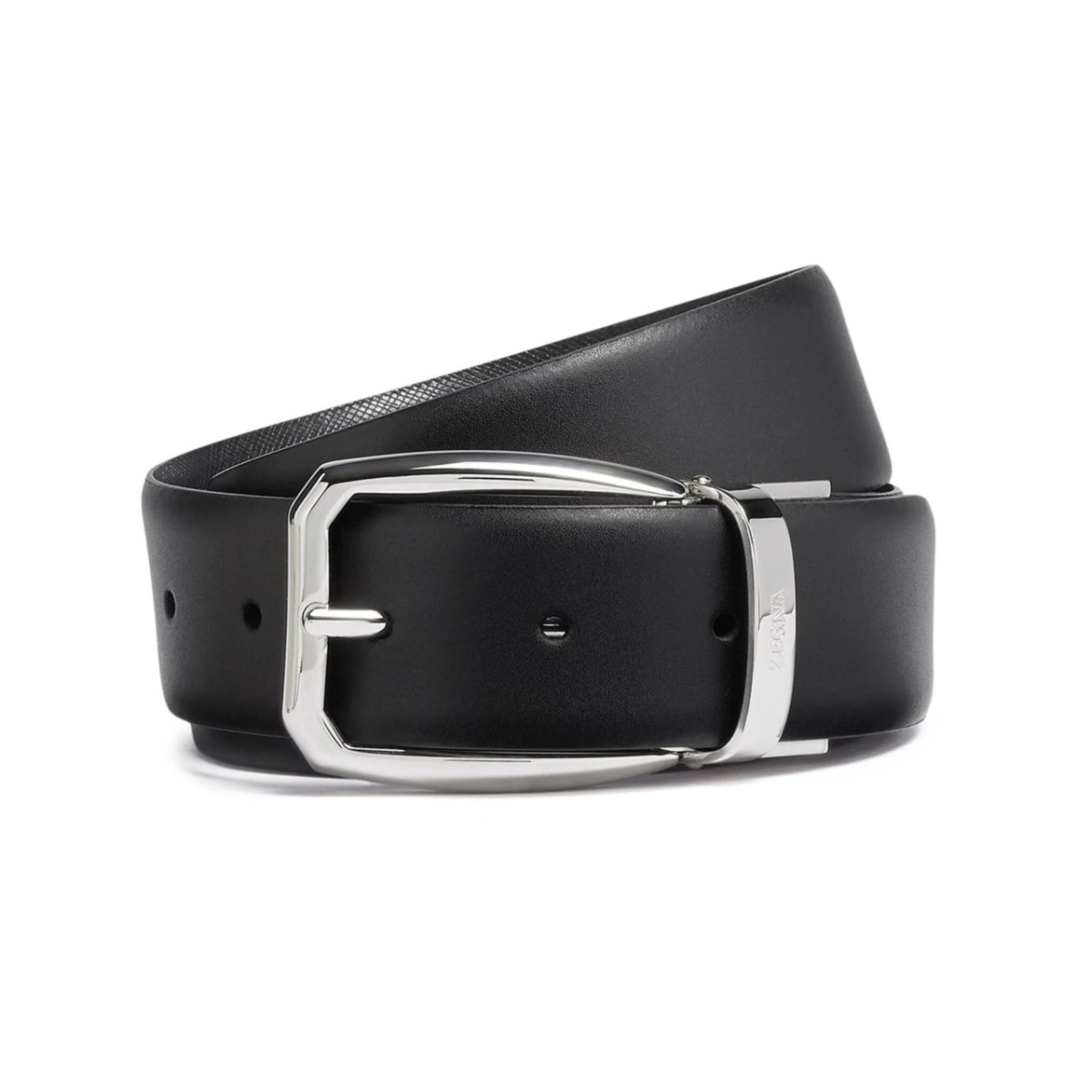 logo-engraved reversible belt