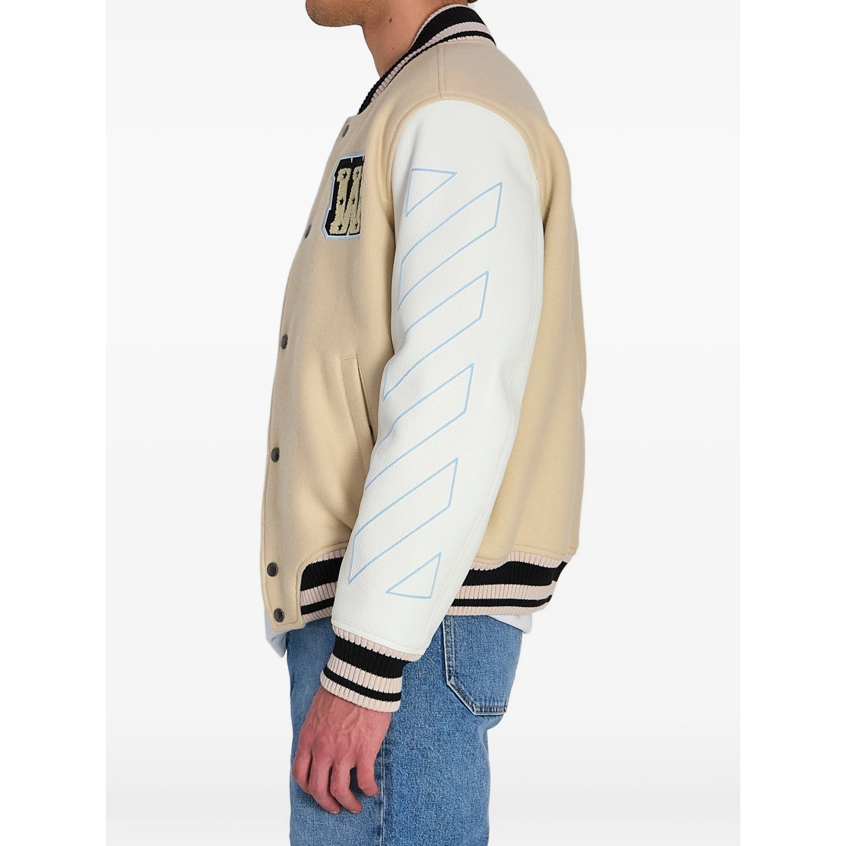 logo-patch bomber jacket - Img 4