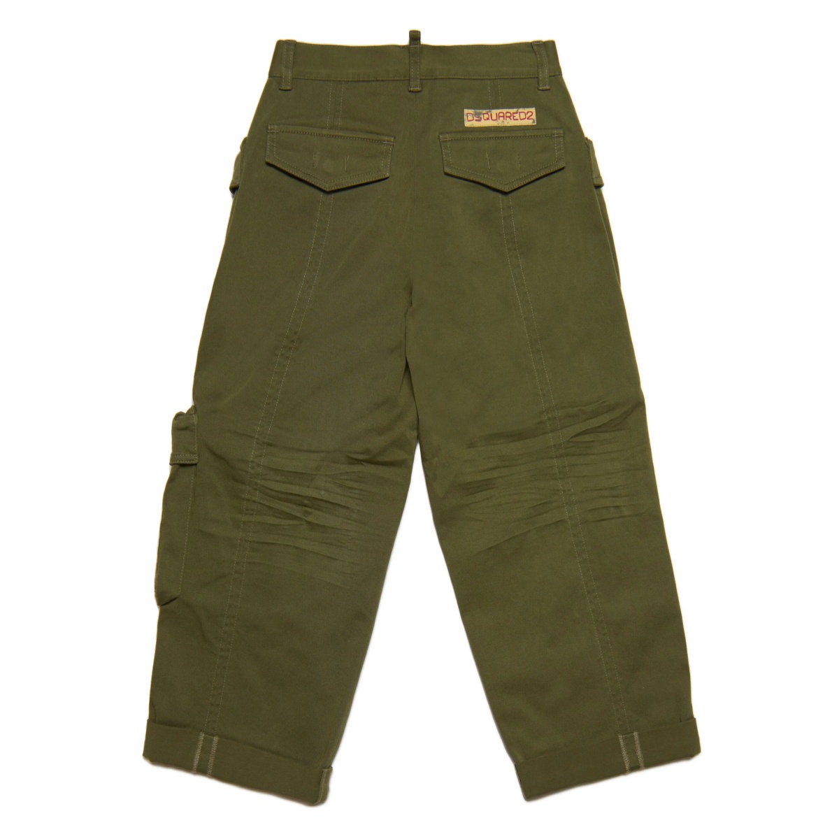 logo-patch cotton trousers - Img 2