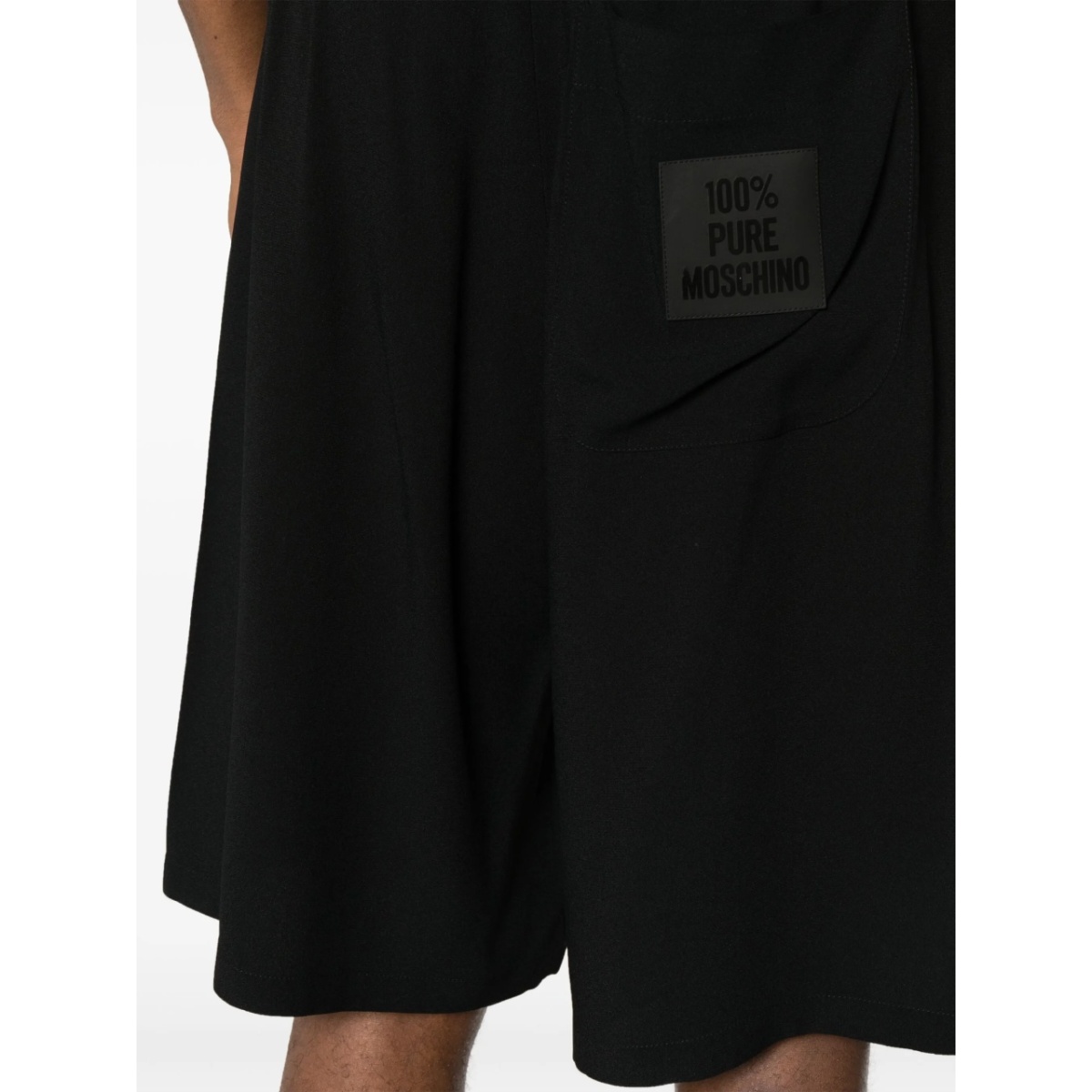 logo-patch crepe shorts - Img 5