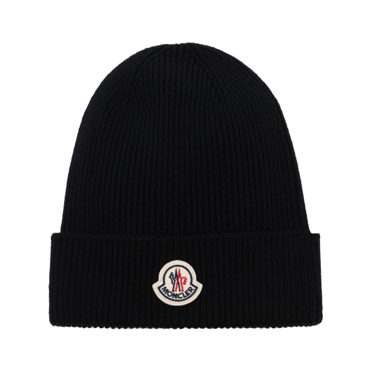 logo-patch knitted beanie