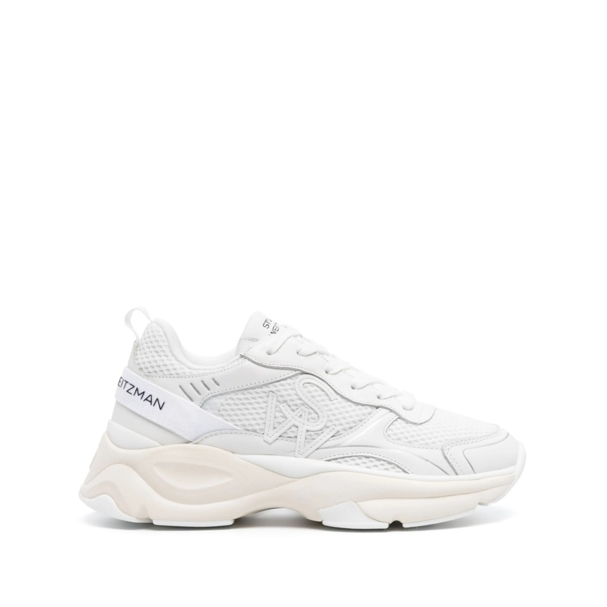 logo-patch mesh chunky sneakers