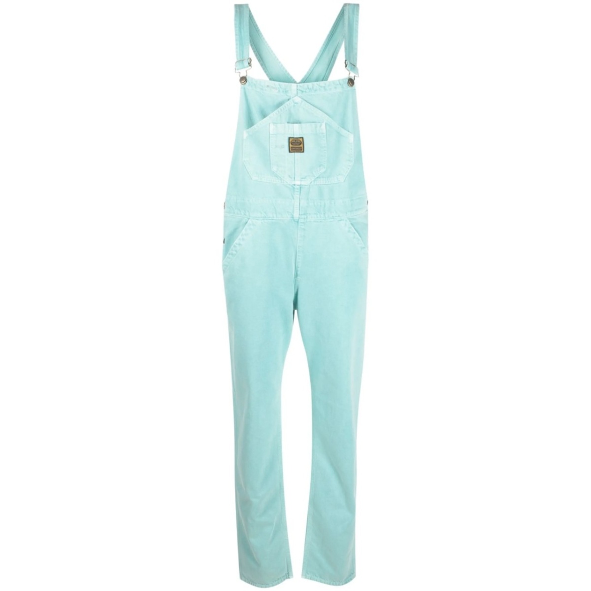 logo patch organic cotton dungarees