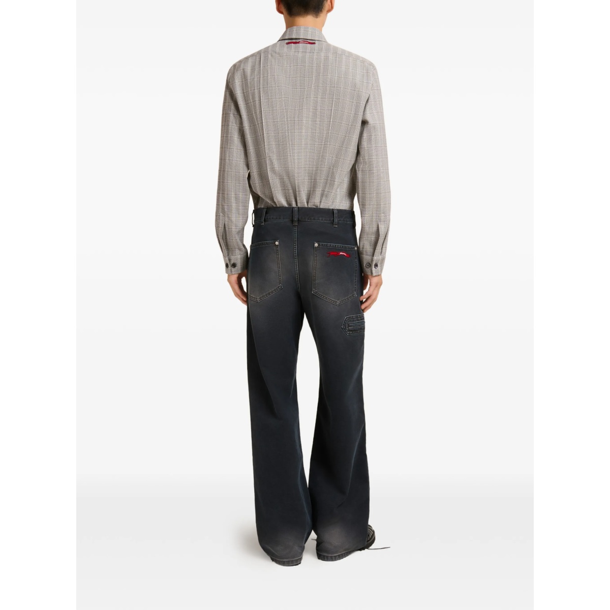 logo-patch pocket jeans - Img 4