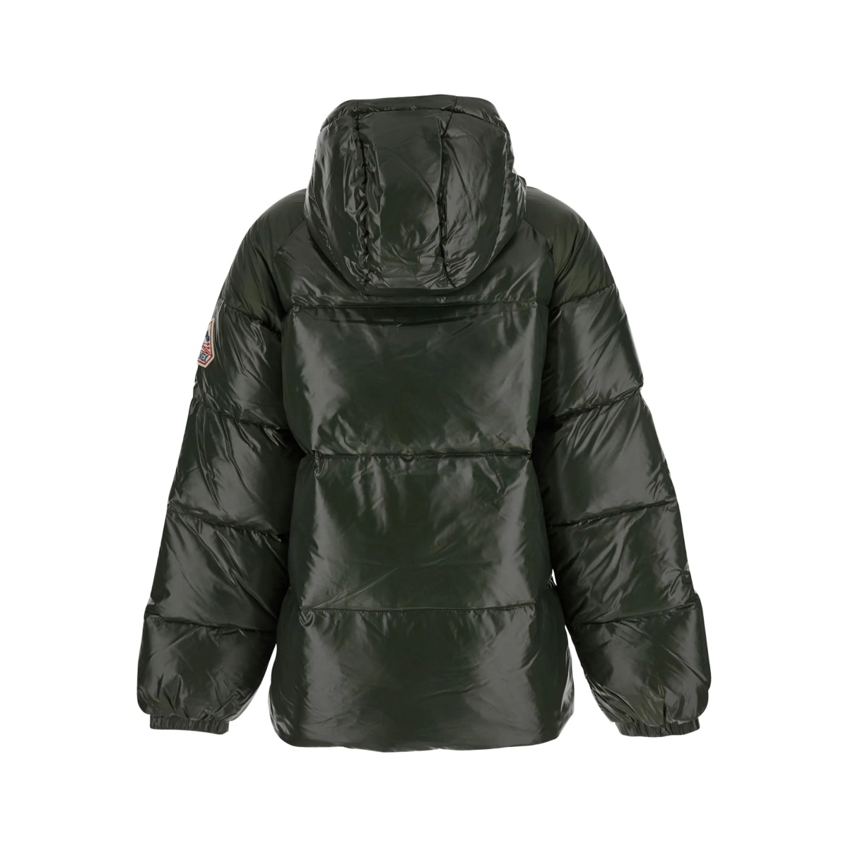 logo-patch quilted jacket - Img 2