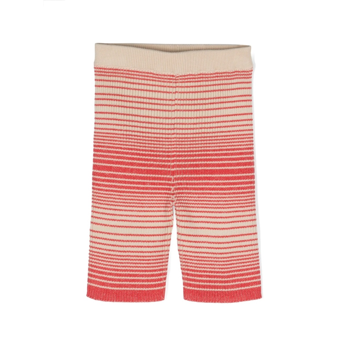 logo-patch striped ribbed shorts