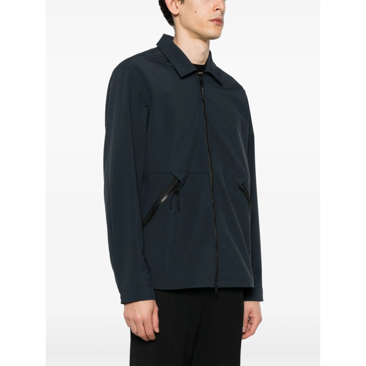 logo-patch zip-up jacket - Img 3
