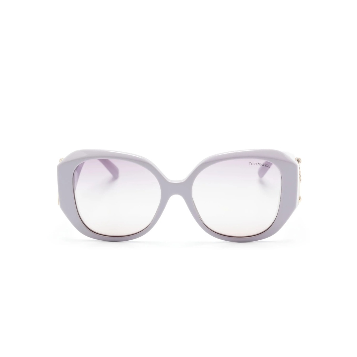 logo-plaque oversized-frame sunglasses