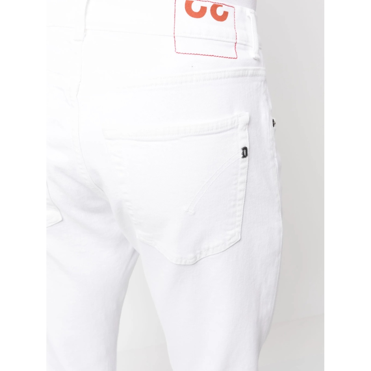 logo-plaque tapered jeans - Img 5