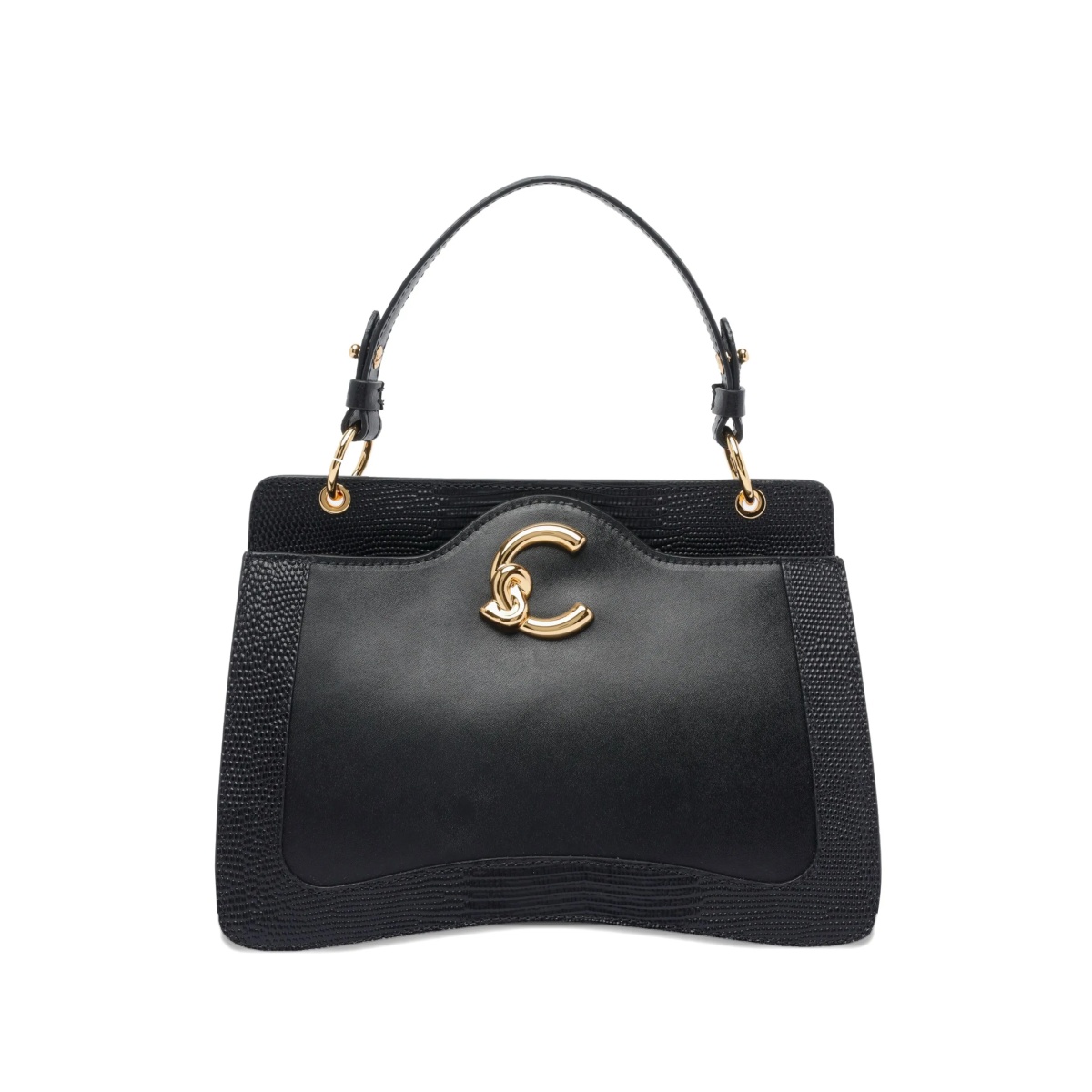 logo-plaque top-handle shoulder bag