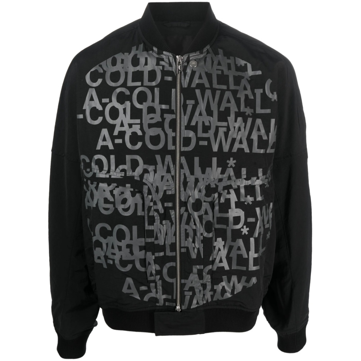 logo-print bomber jacket