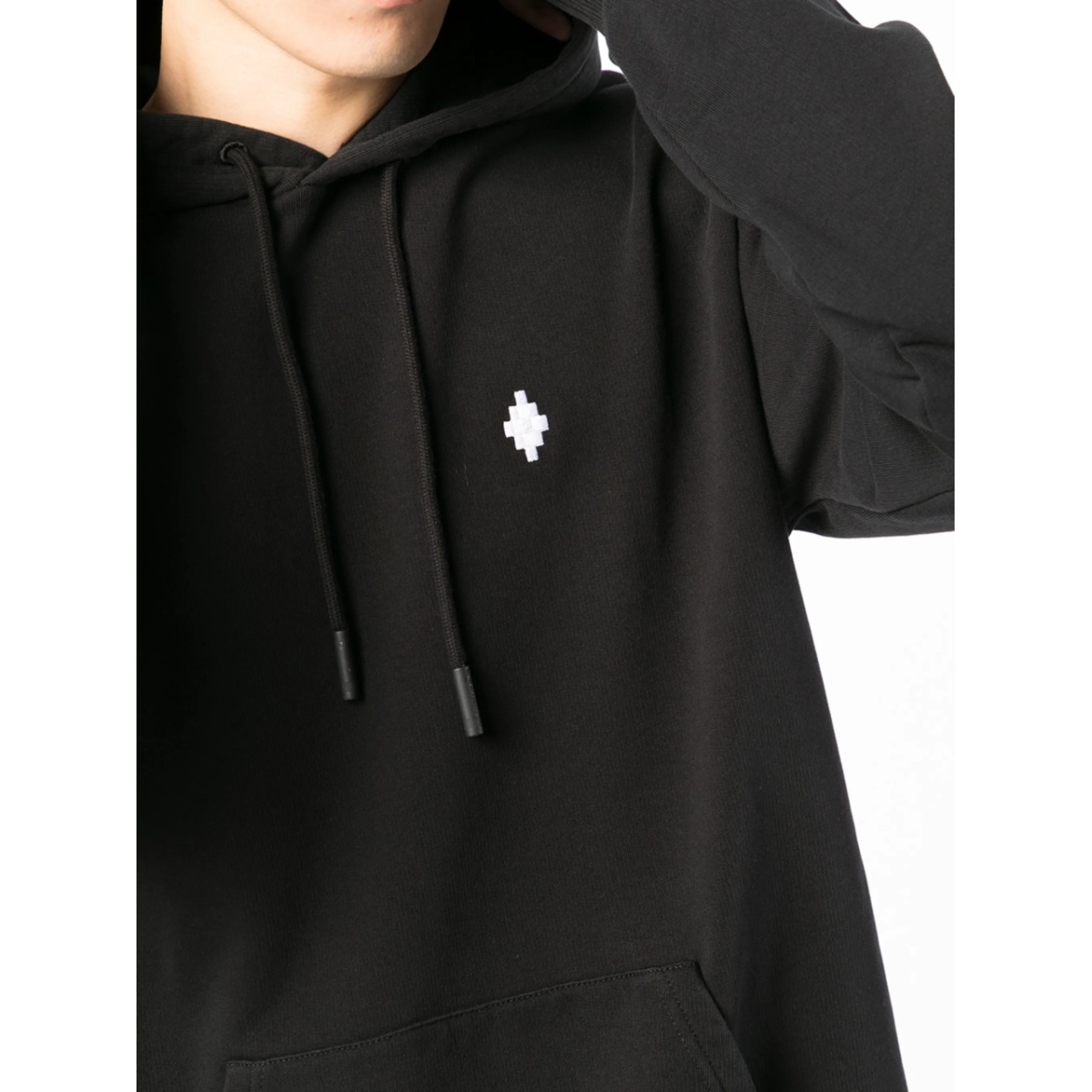 logo-print cotton drawstring hoodie - Img 5