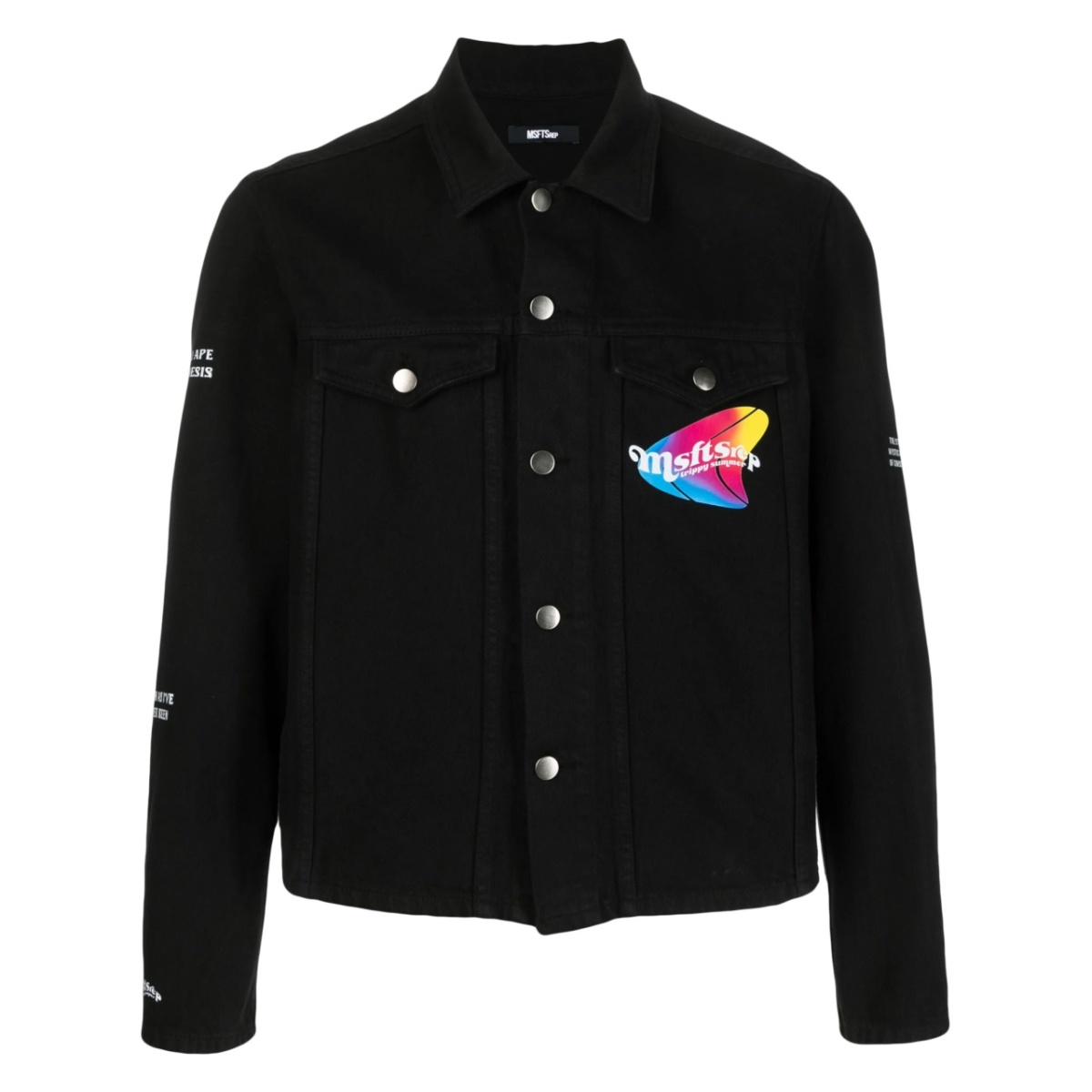 logo-print denim jacket