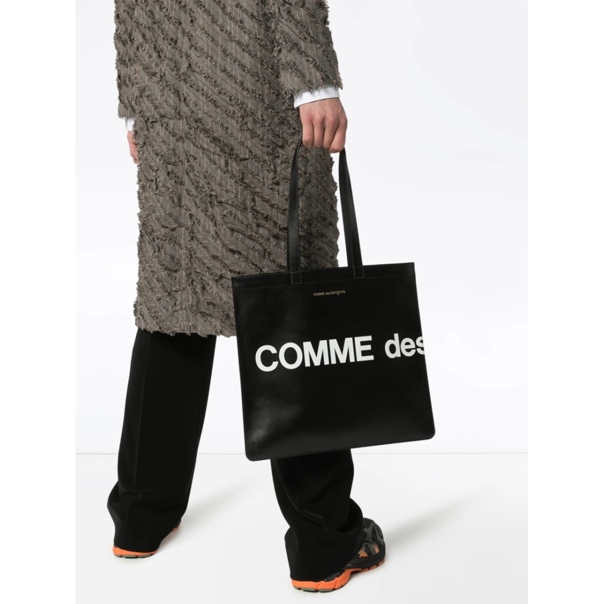 logo-print leather tote bag - Img 2