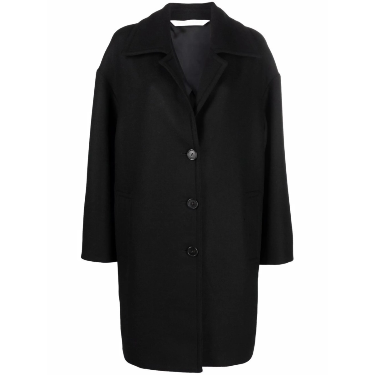 logo-print oversized coat