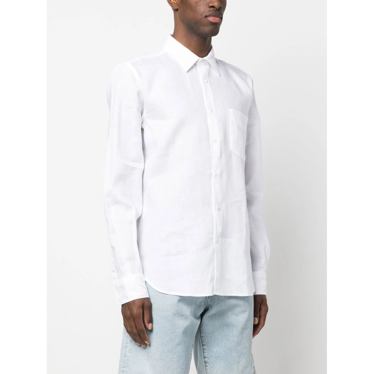 long-sleeve linen shirt - Img 3