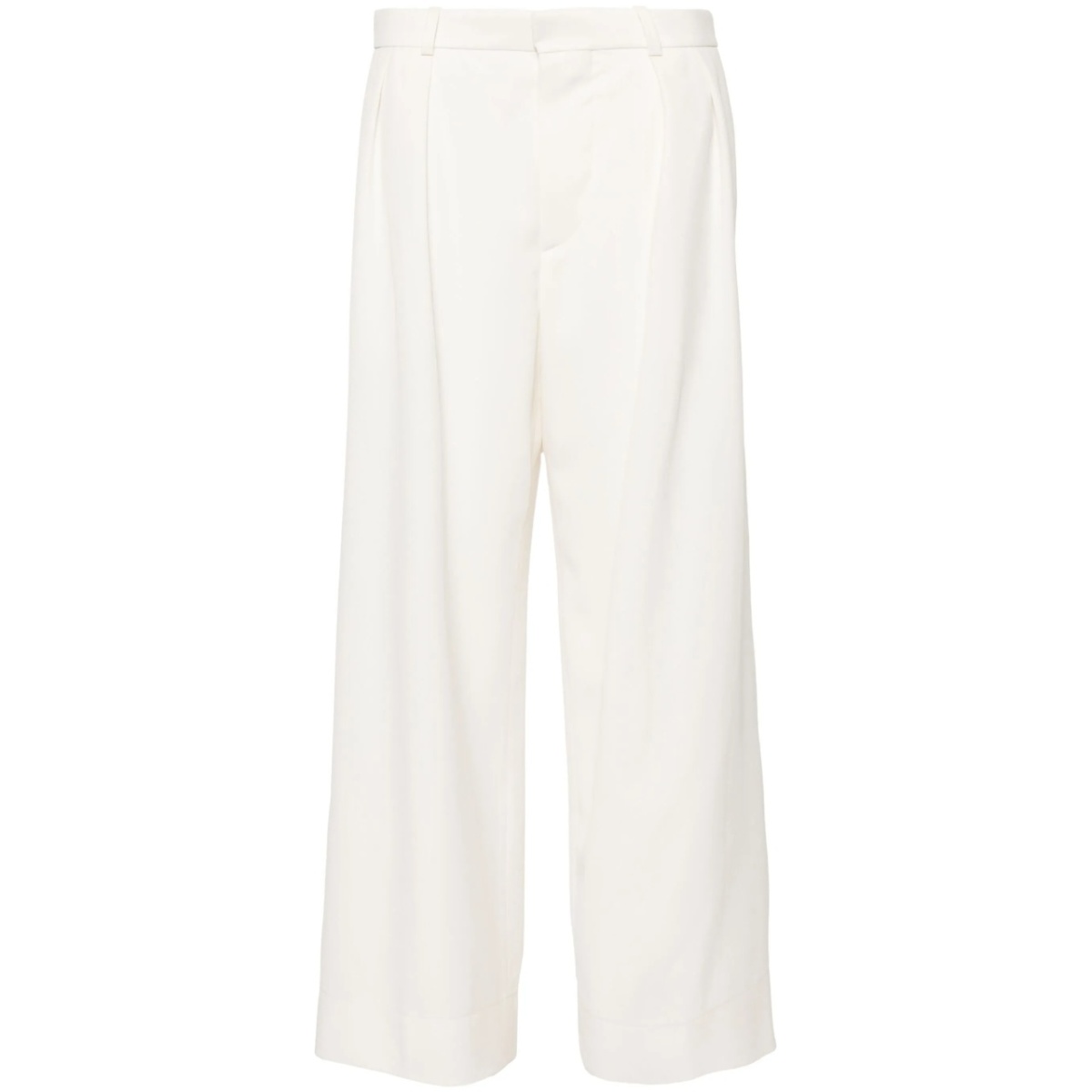 low-waisted tailored trousers