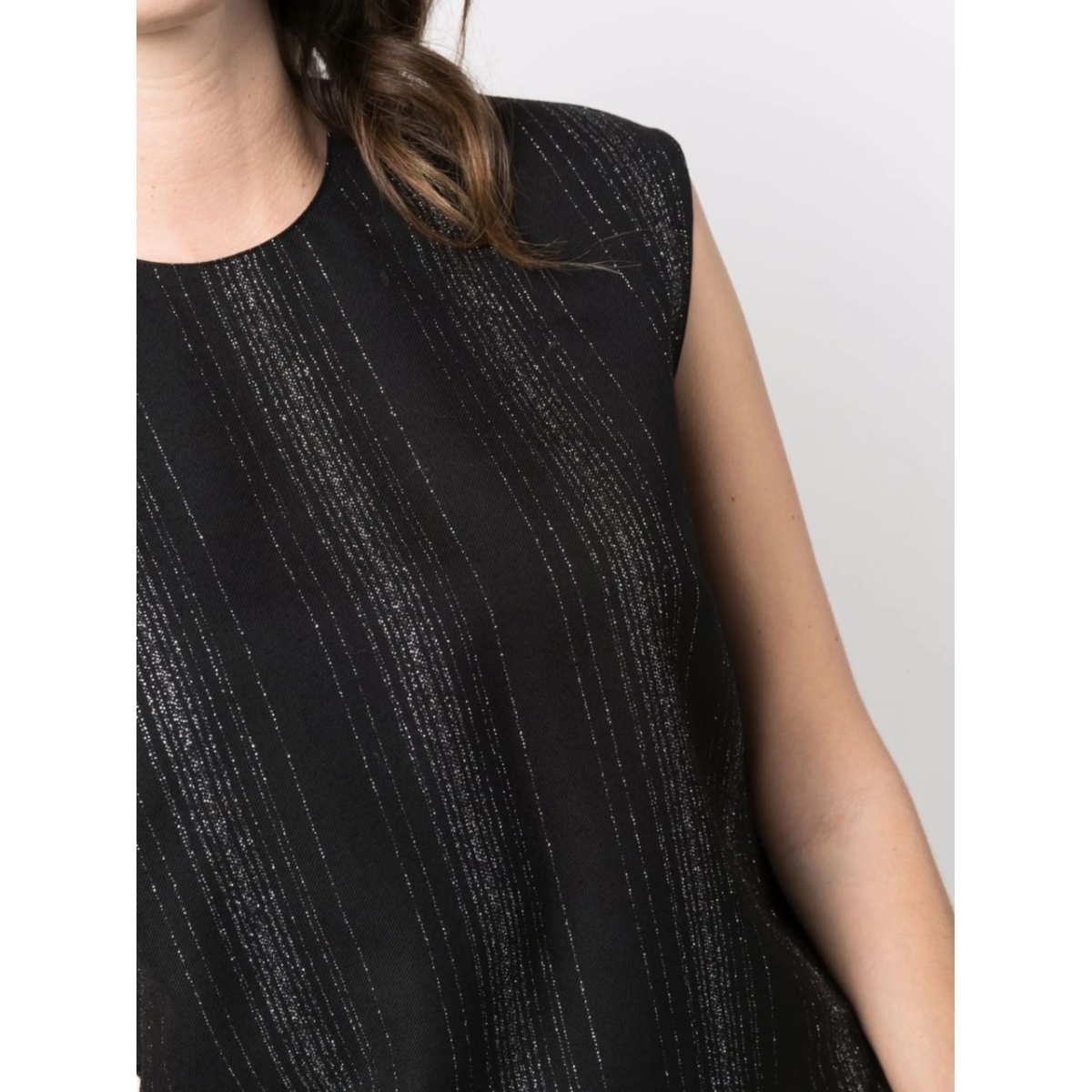 lurex striped sleeveless blouse - Img 5