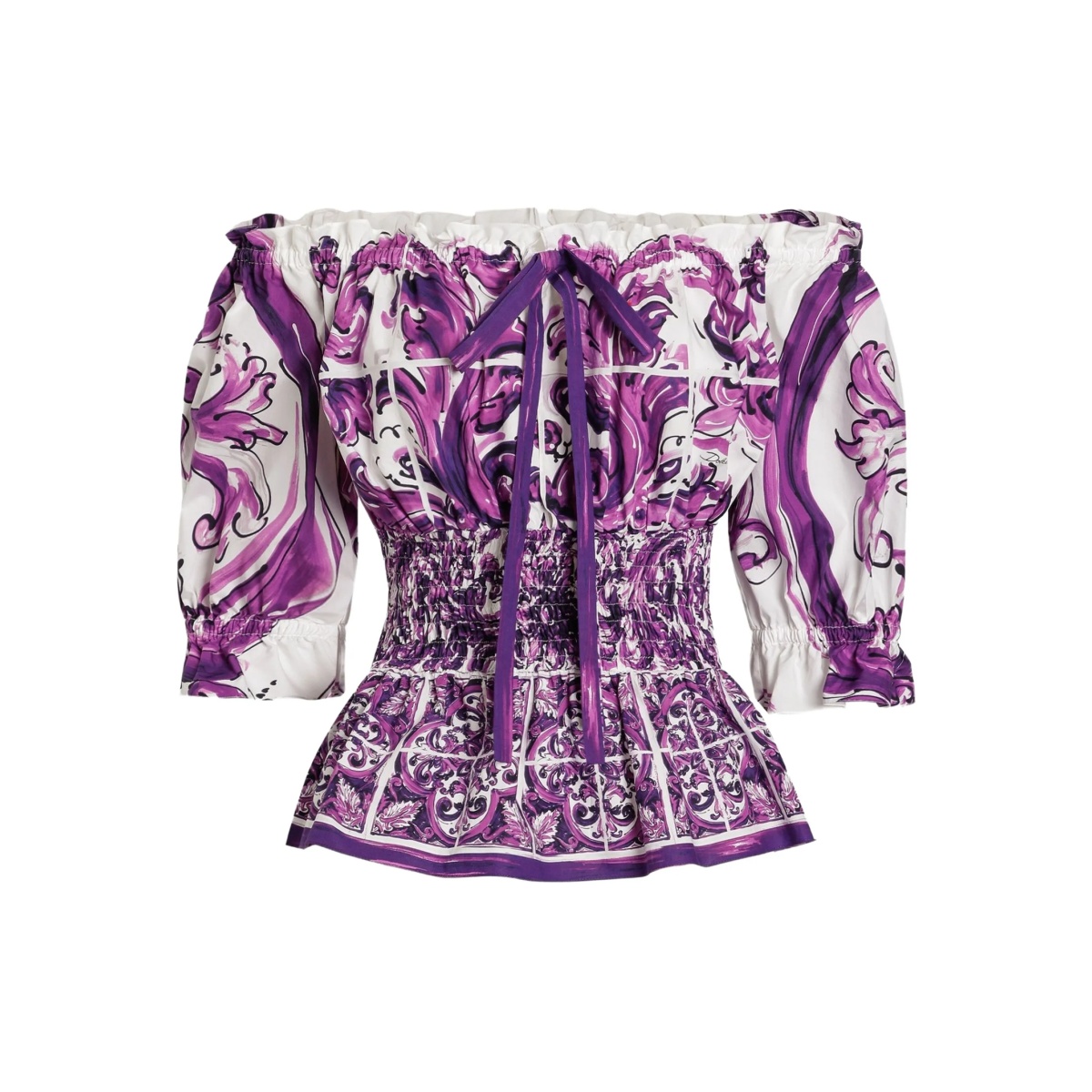 Majolica-print top