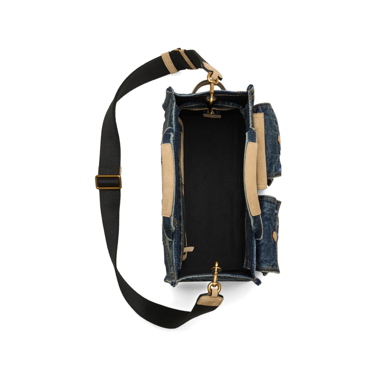 medium The Denim suede-pocket tote bag - Img 5