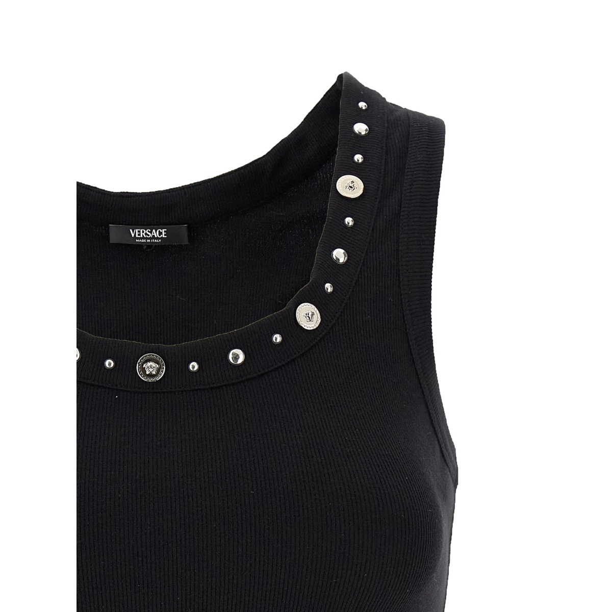 Medusa-plaque studded tank top - Img 3