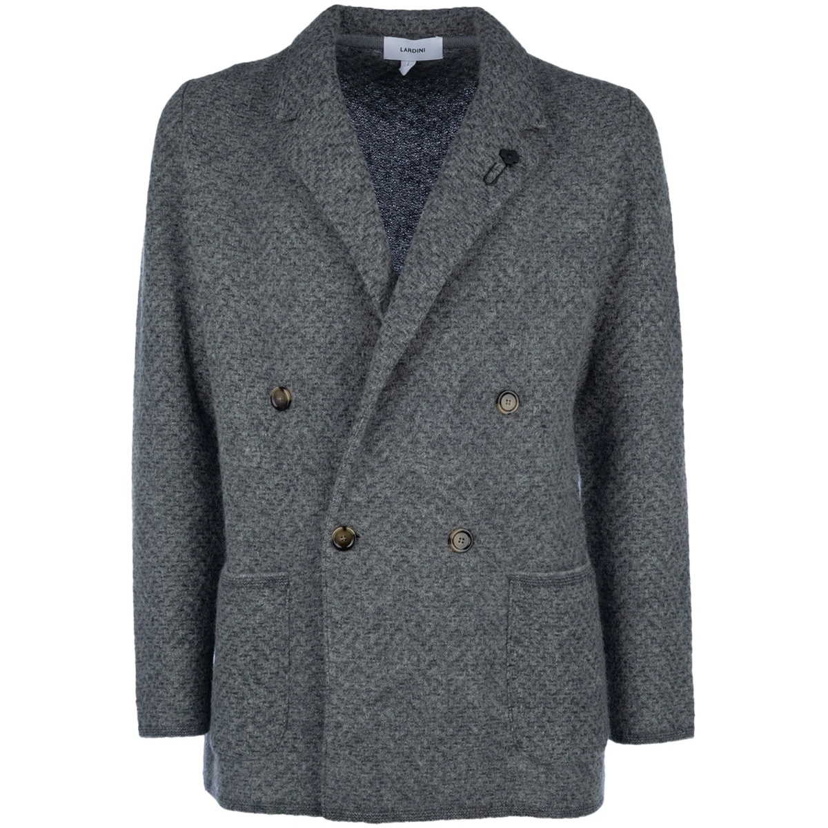 mélange-effect knitted blazer