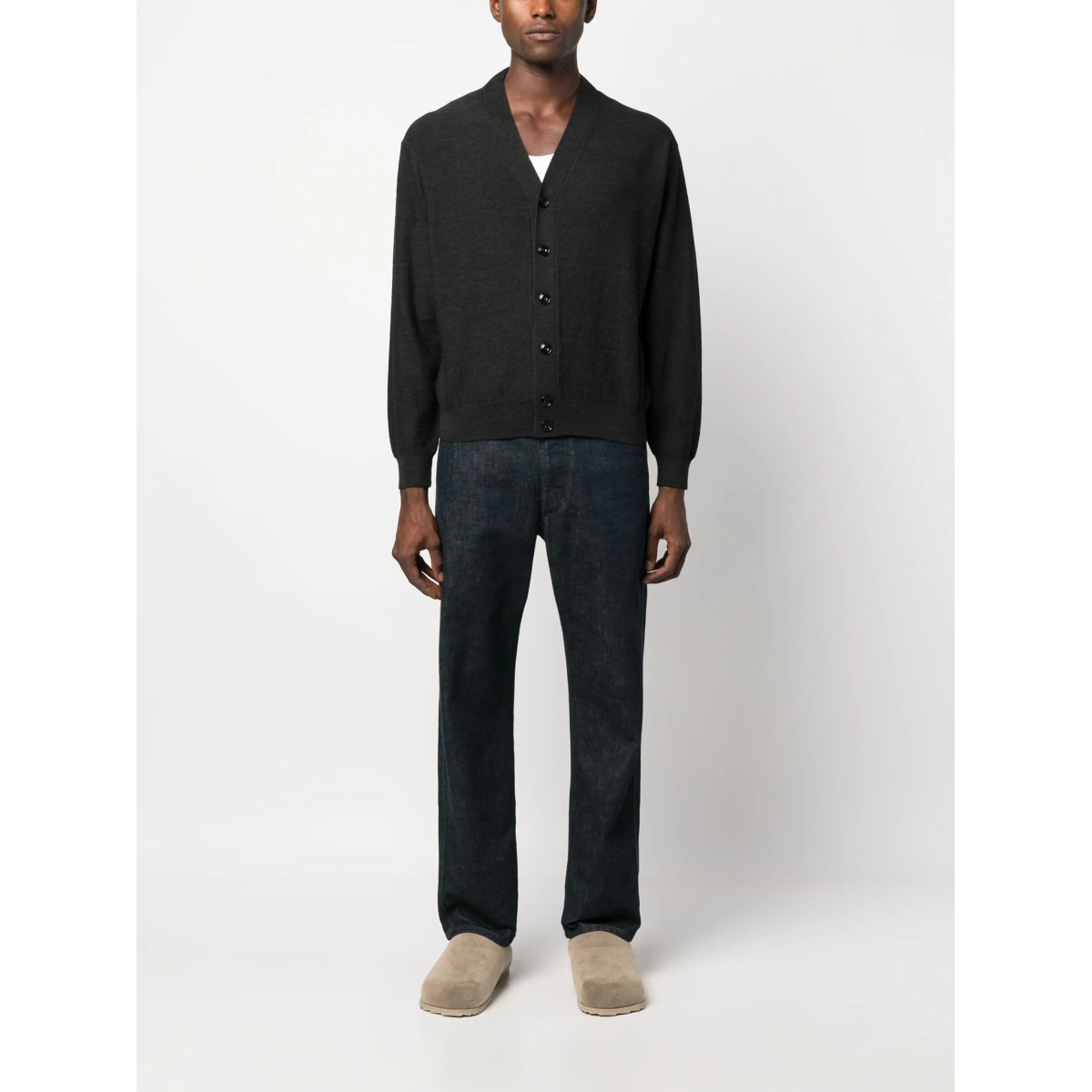 mélange-effect wool blend cardigan - Img 2
