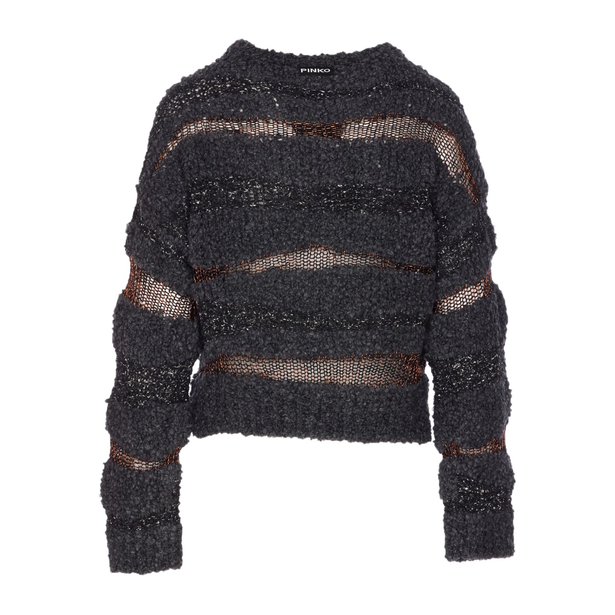 metallic-effect knitted sweater