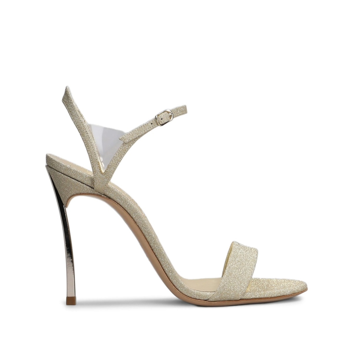 metallic sandals