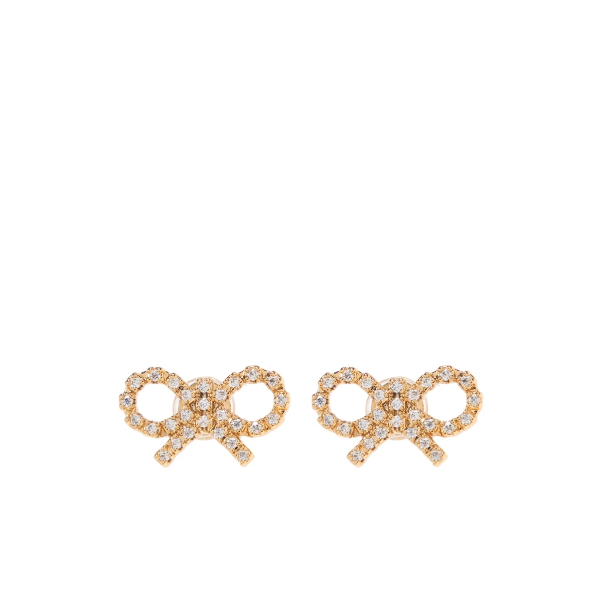 micro bow-shaped earrings