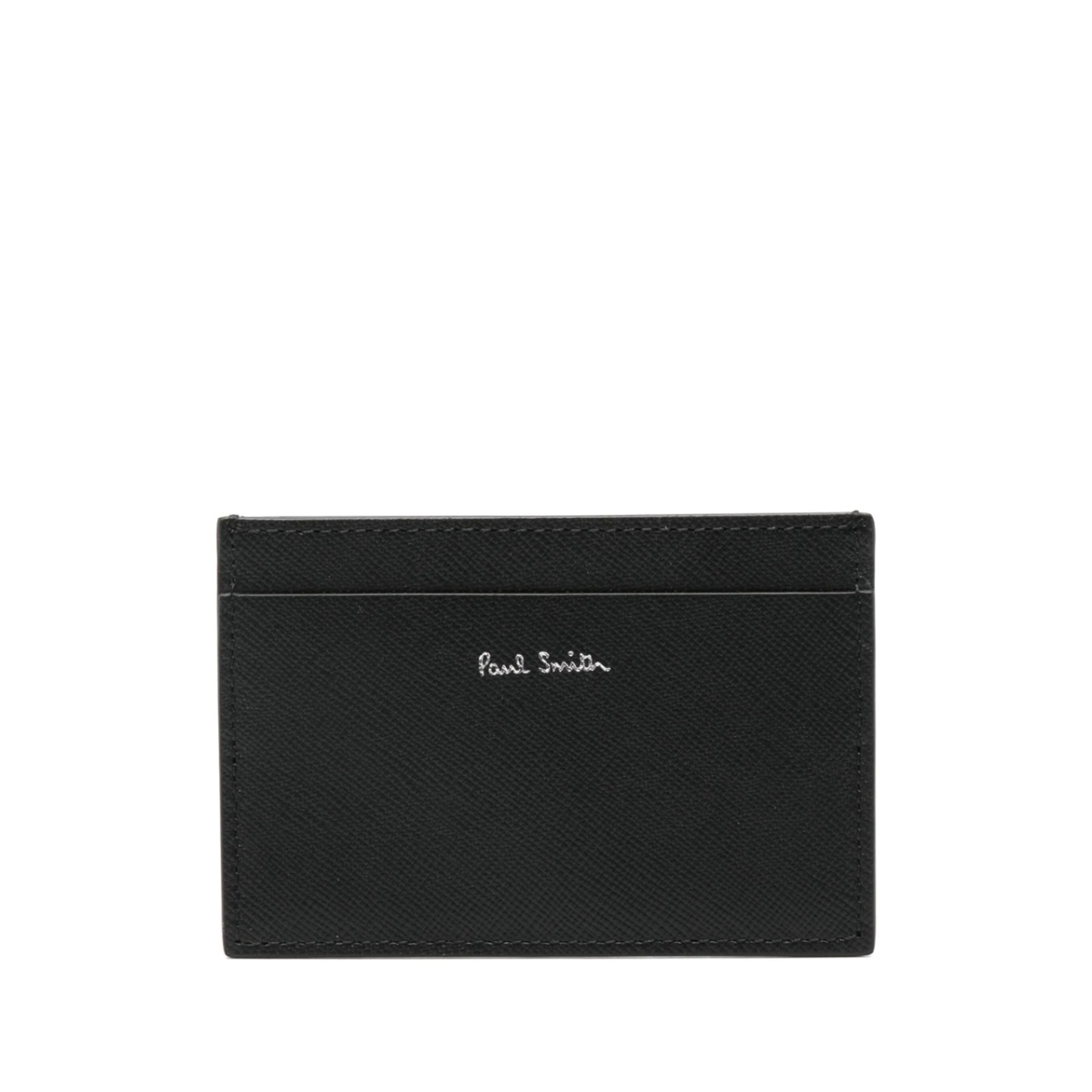Mini-print leather cardholder