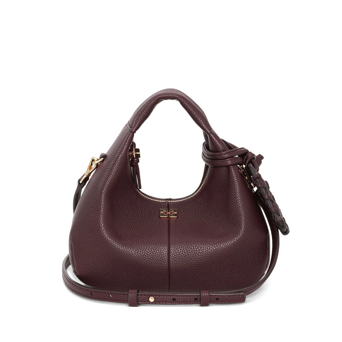 mini textured leather tote bag