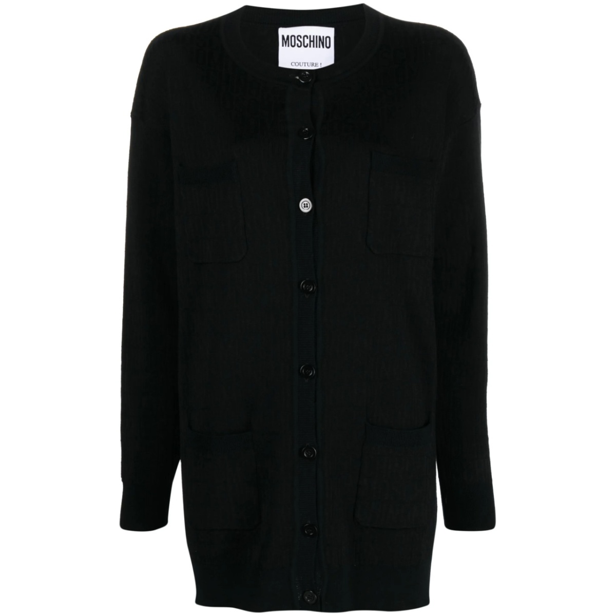 monogram-jacquard cardigan