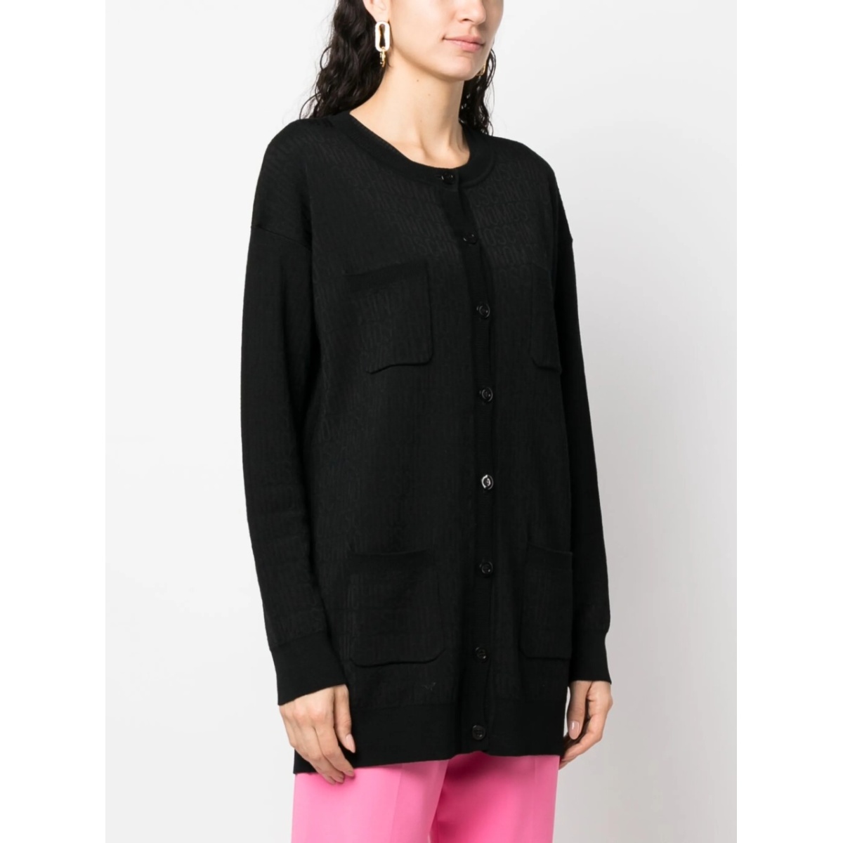 monogram-jacquard cardigan - Img 3