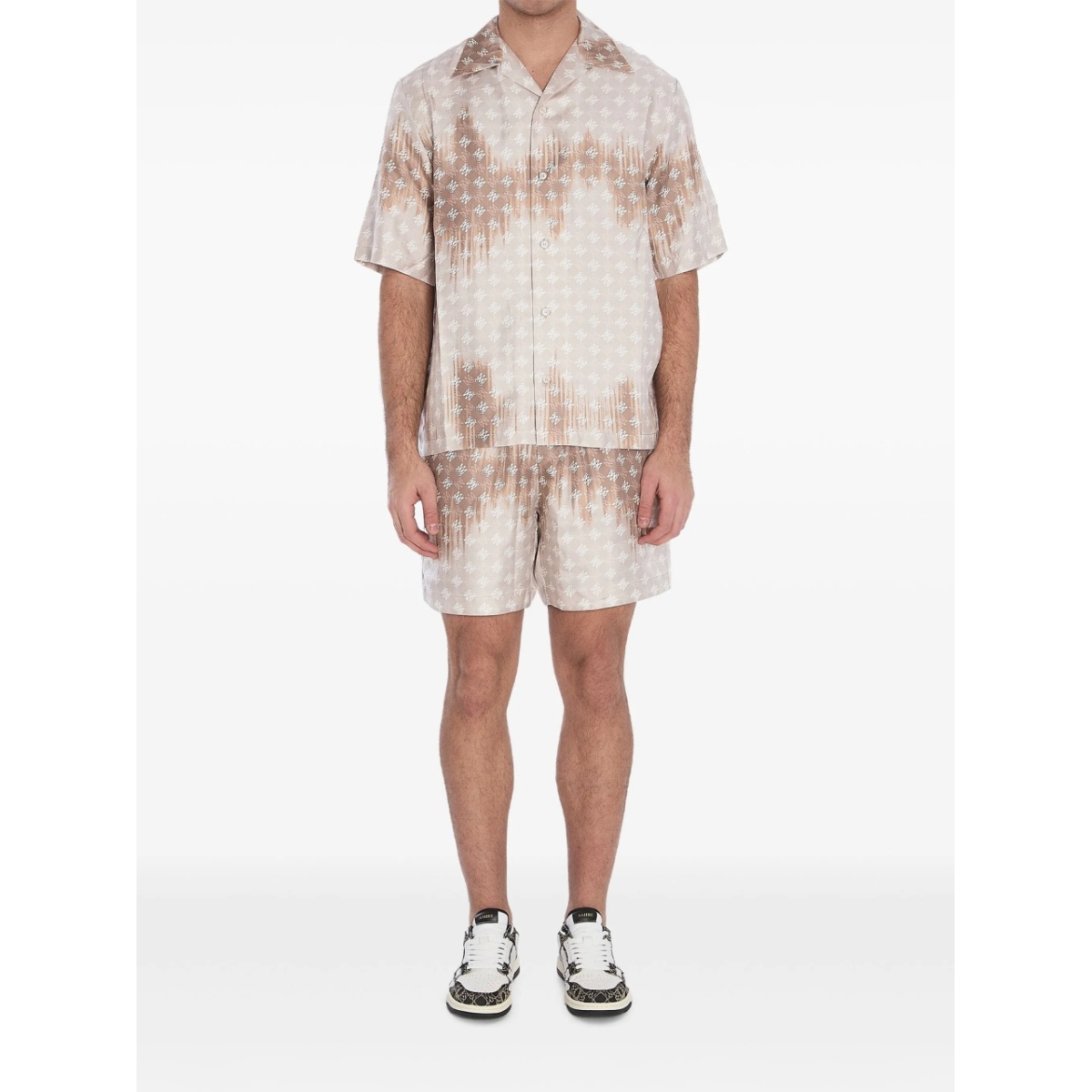 monogram-print shirt
